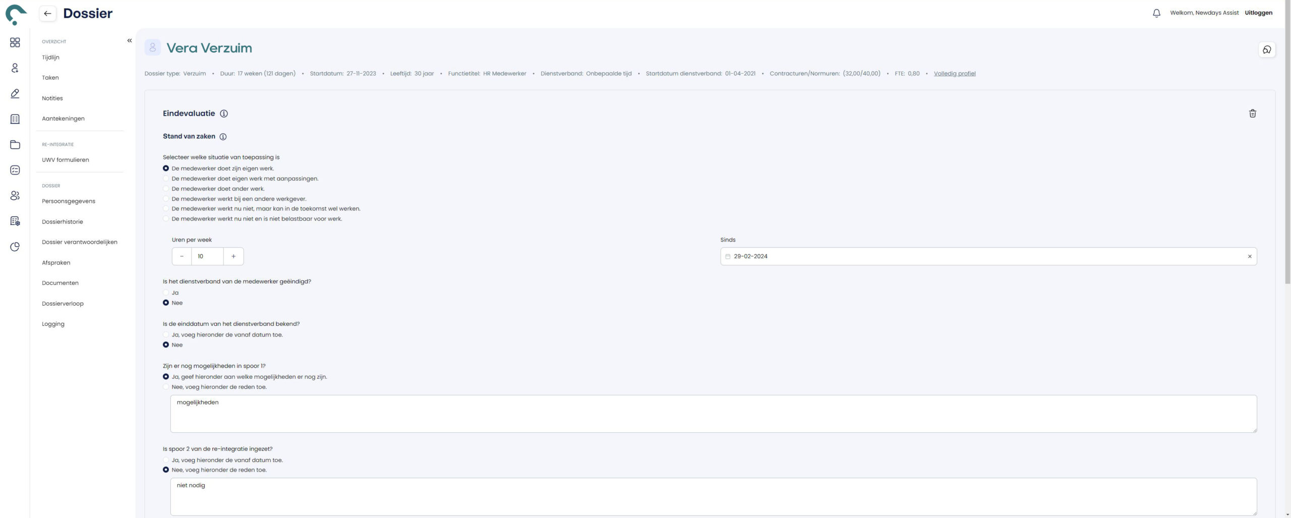 screenshot dossier uwv formulieren
